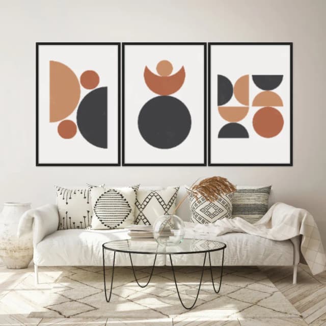 Kit Quadros Decorativos Geométrico