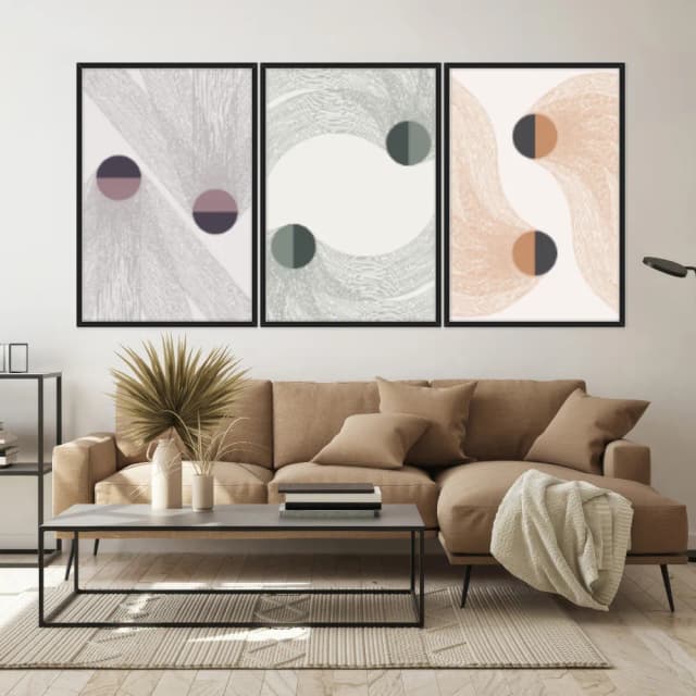 Kit Quadros Decorativos Minimalista Geo