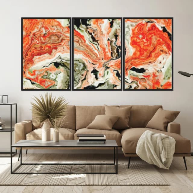 Quadro Decorativo Mármore Vermelho