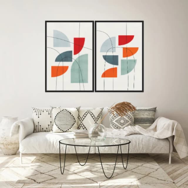 Kit Quadros Decorativos Linhas E Formas