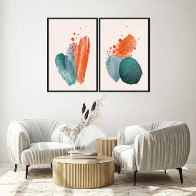 Kit Quadros Decorativos Aquarela