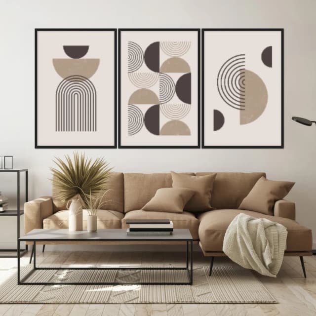 Kit Quadros Decorativos Geométrico