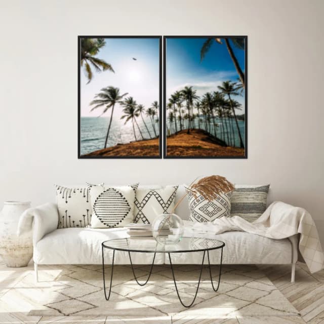 Kit Quadros Decorativos Coqueiro