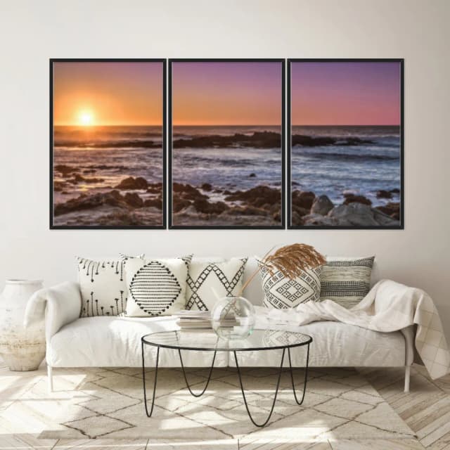 Kit Quadros Decorativos Pôr Do Sol