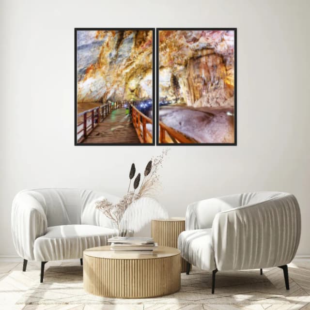 Kit Quadros Decorativos Carvena Do Paraíso