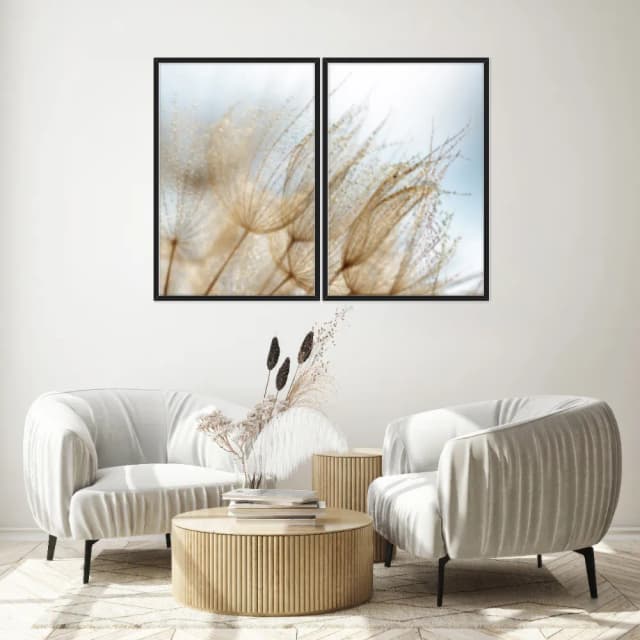 Kit Quadros Decorativos Dente De Leão