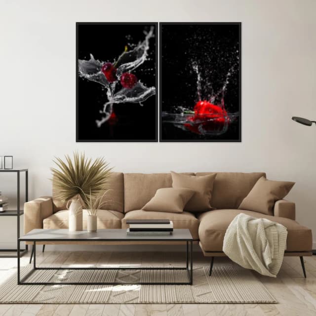 Kit Quadros Decorativos Pimentão