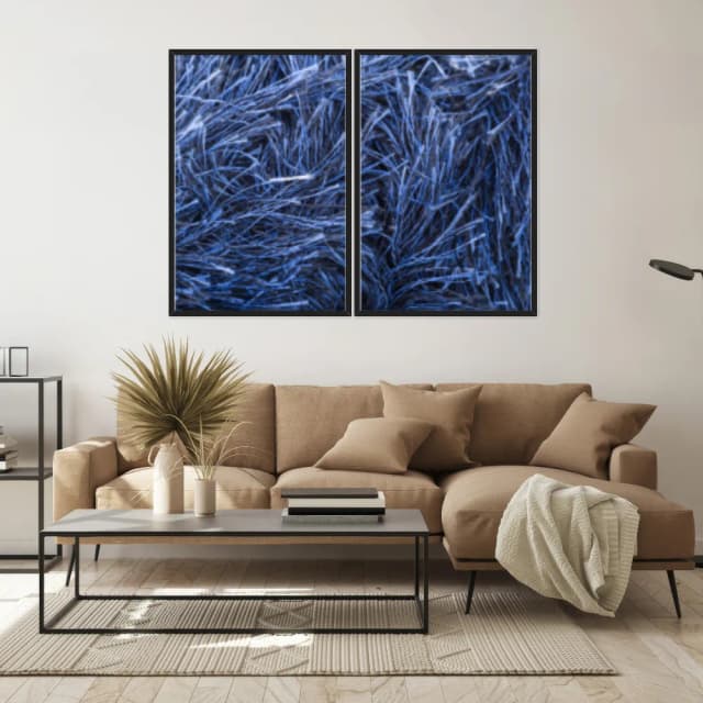 Kit Quadros Decorativos Fio Azul