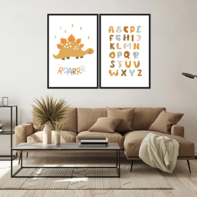 Kit Quadros Decorativos Dinossauro