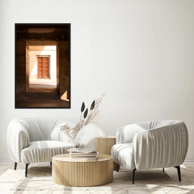 Quadro Decorativo Porta Marrom