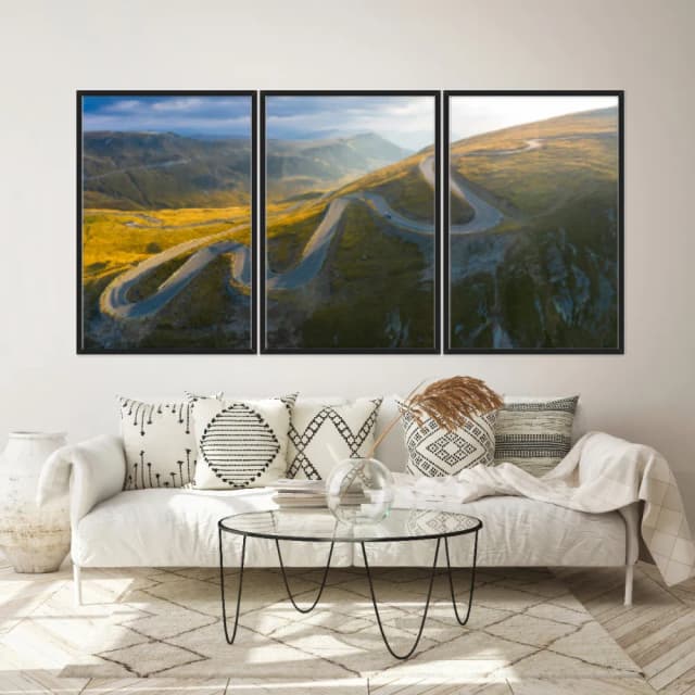 Kit Quadros Decorativos Estrada Com Montanhas