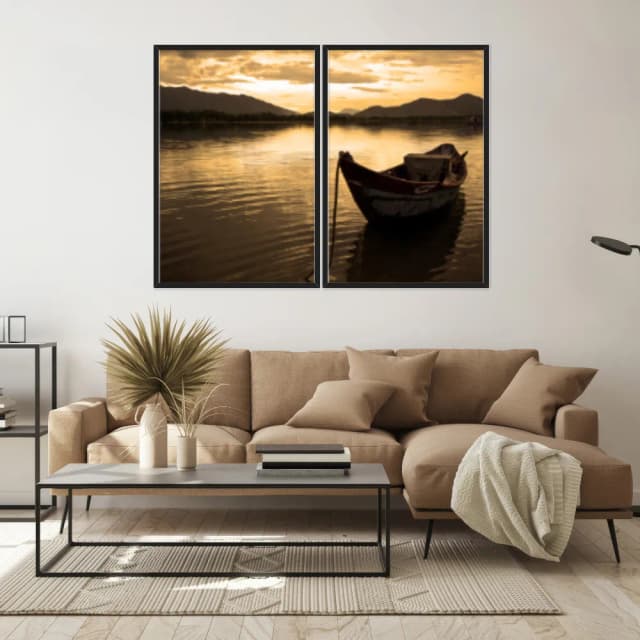 Kit Quadros Decorativos Pôr Do Sol