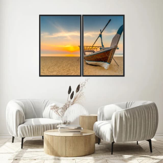 Kit Quadros Decorativos Na Areia