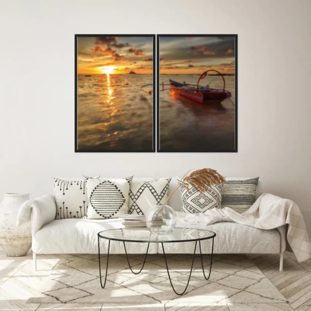 Kit Quadros Decorativos Pôr Do Sol