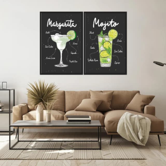 Kit Quadros Decorativos Drink