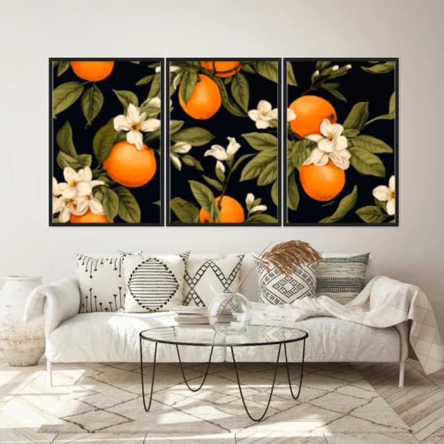 Kit Quadros Decorativos Frutas