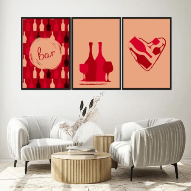 Kit Quadros Decorativos Drink