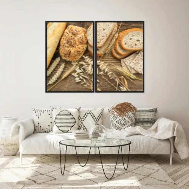 Kit Quadros Decorativos Pães