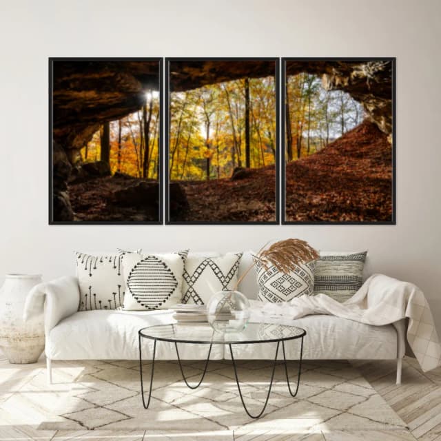 Kit Quadros Decorativos Árvore Laranja