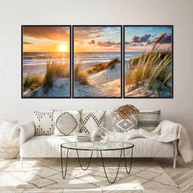 Kit Quadros Decorativos Pôr Do Sol