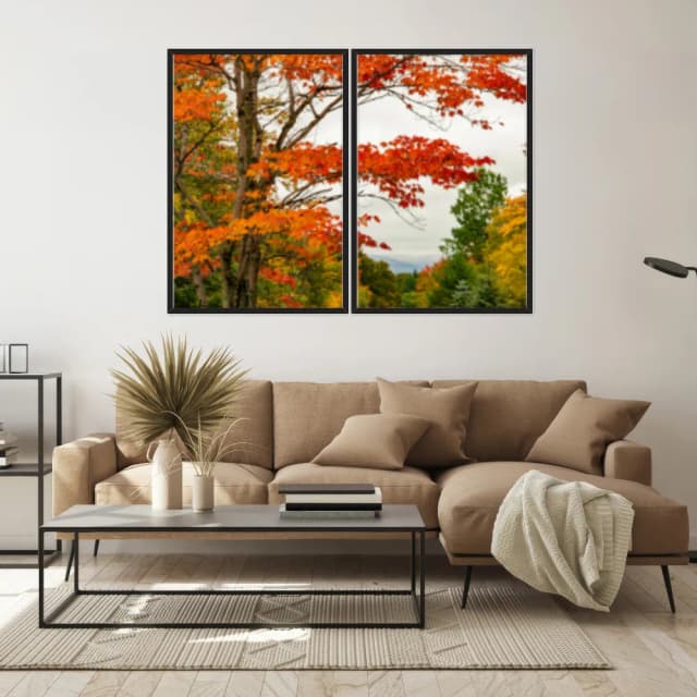 Kit Quadros Decorativos Árvore Laranja