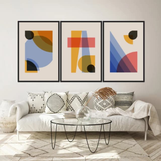 Kit Quadros Decorativos Geométrico