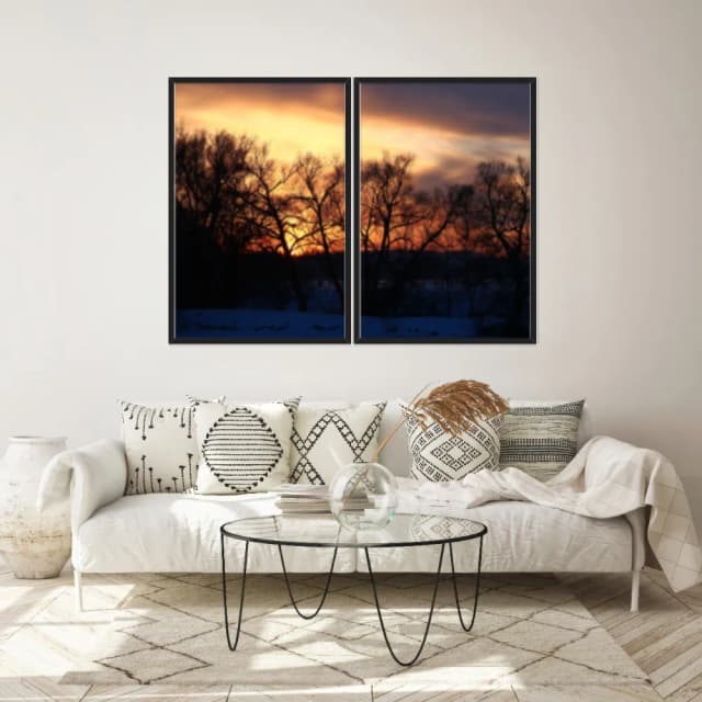 Kit Quadros Decorativos Pôr Do Sol