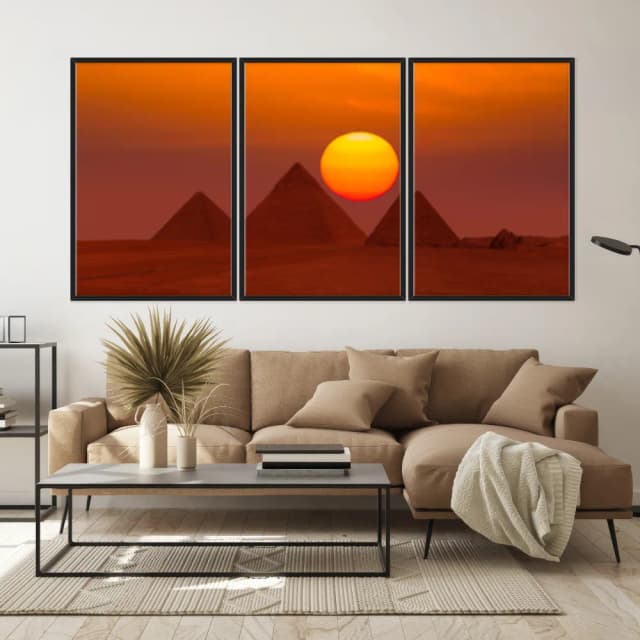 Kit Quadros Decorativos Pirâmide