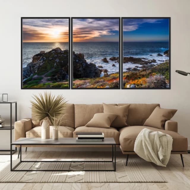 Kit Quadros Decorativos Pôr Do Sol