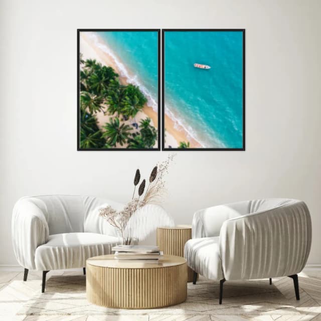 Kit Quadros Decorativos No Mar