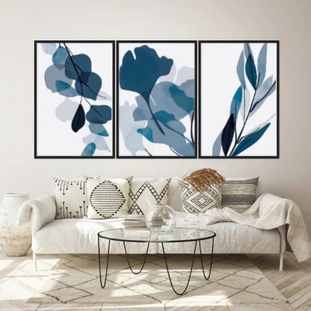 Kit Quadros Decorativos Planta Abstrata