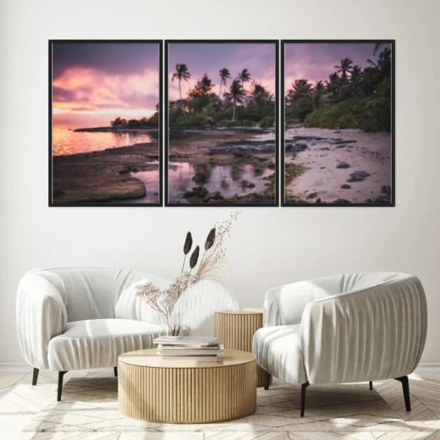 Kit Quadros Decorativos Coqueiro