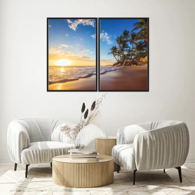 Kit Quadros Decorativos Coqueiro