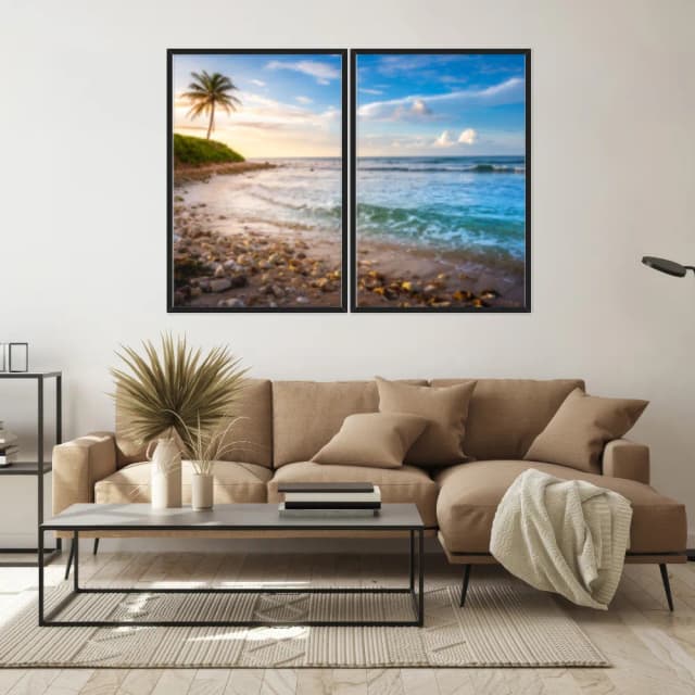 Kit Quadros Decorativos Coqueiro