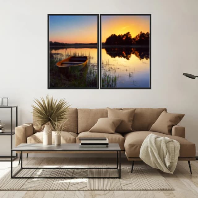 Kit Quadros Decorativos Pôr Do Sol