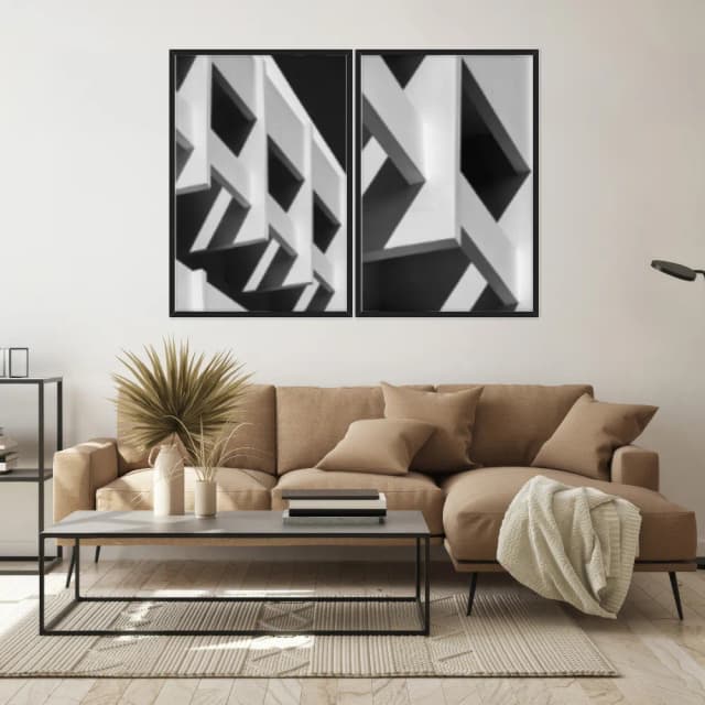 Kit Quadros Decorativos Construção Geométrica