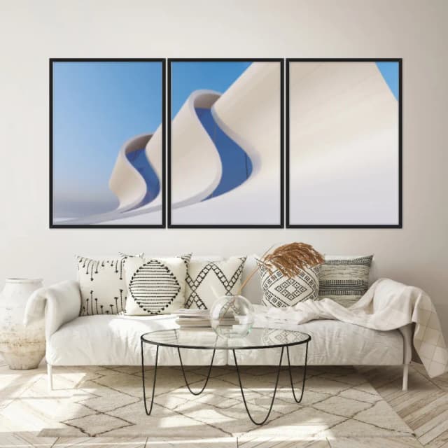Kit Quadros Decorativos Arquitetura Futurista