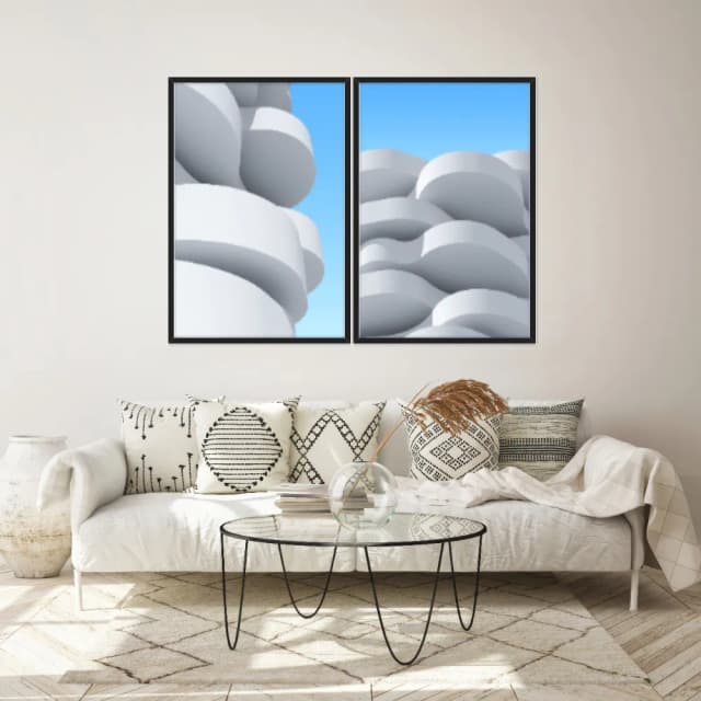 Kit Quadros Decorativos Construção Geométrica