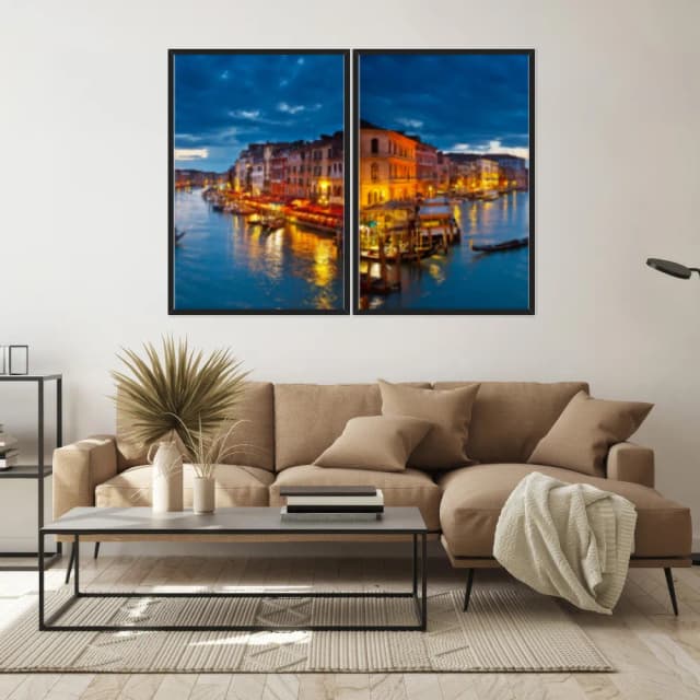 Kit Quadros Decorativos Grande Canal Veneza