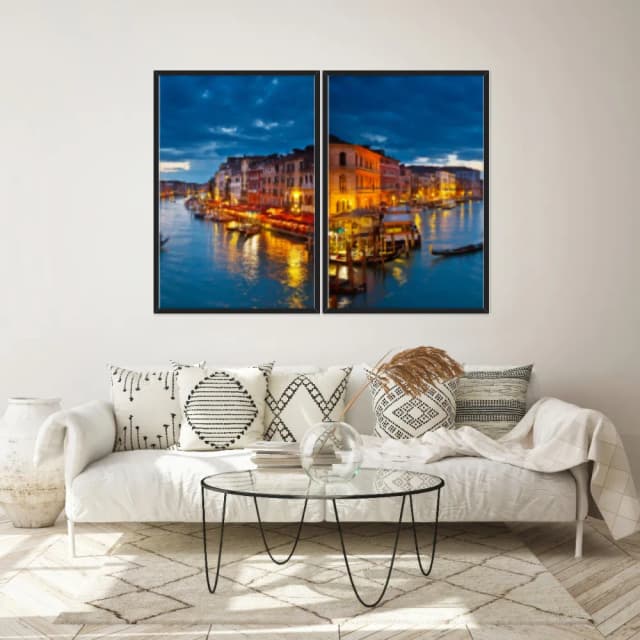 Kit Quadros Decorativos Grande Canal Veneza