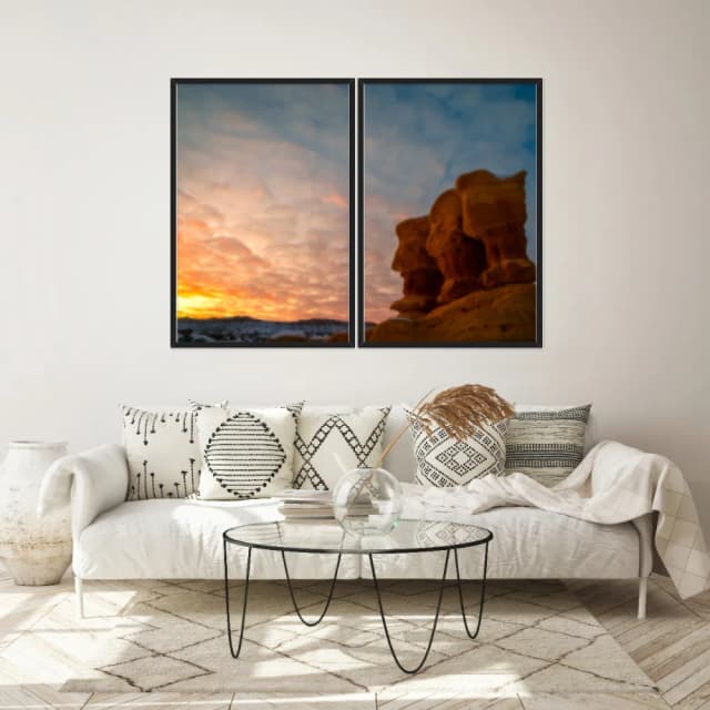 Kit Quadros Decorativos Trio De Rochas